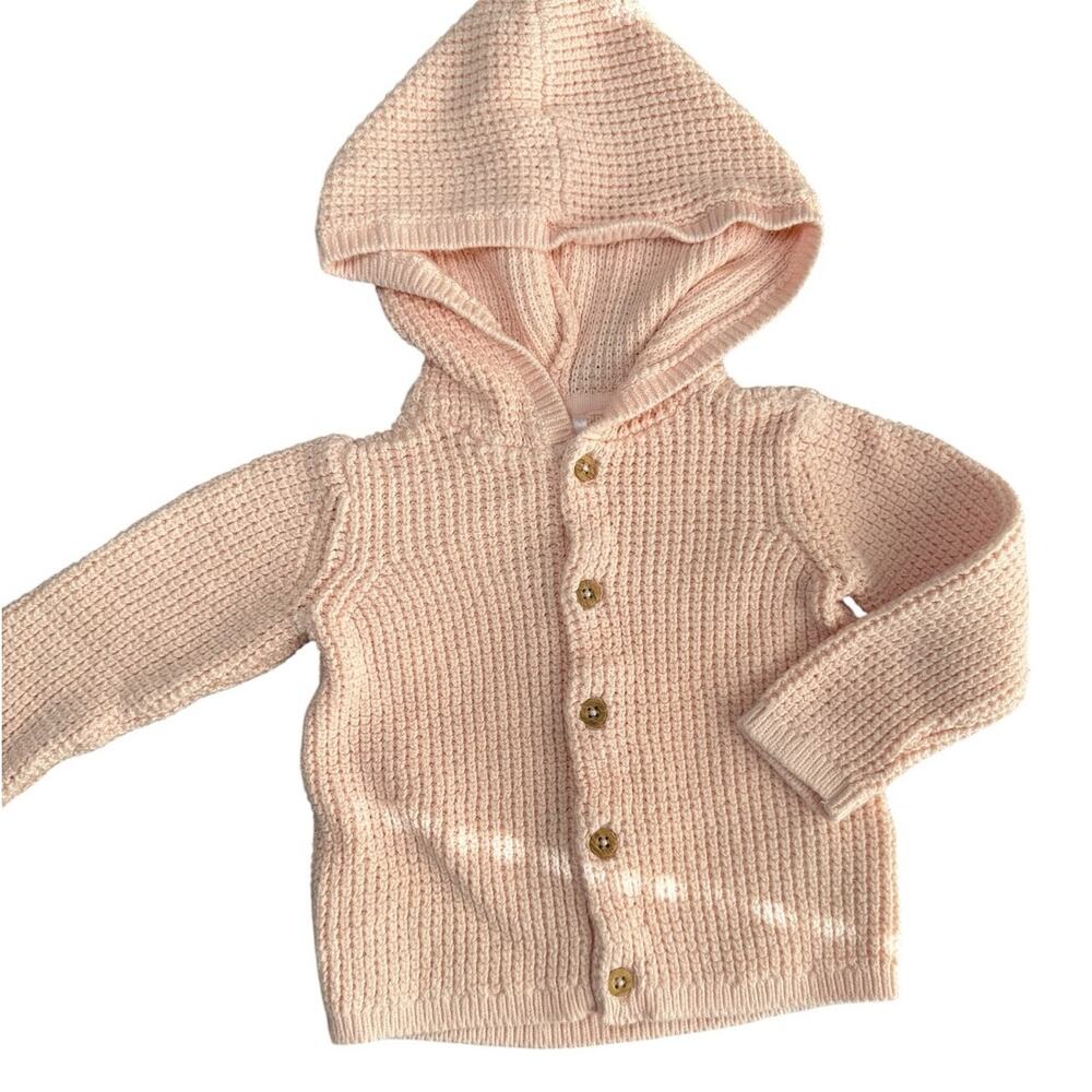 Carters Knit Sweater Girls Peach Pink 12 Months